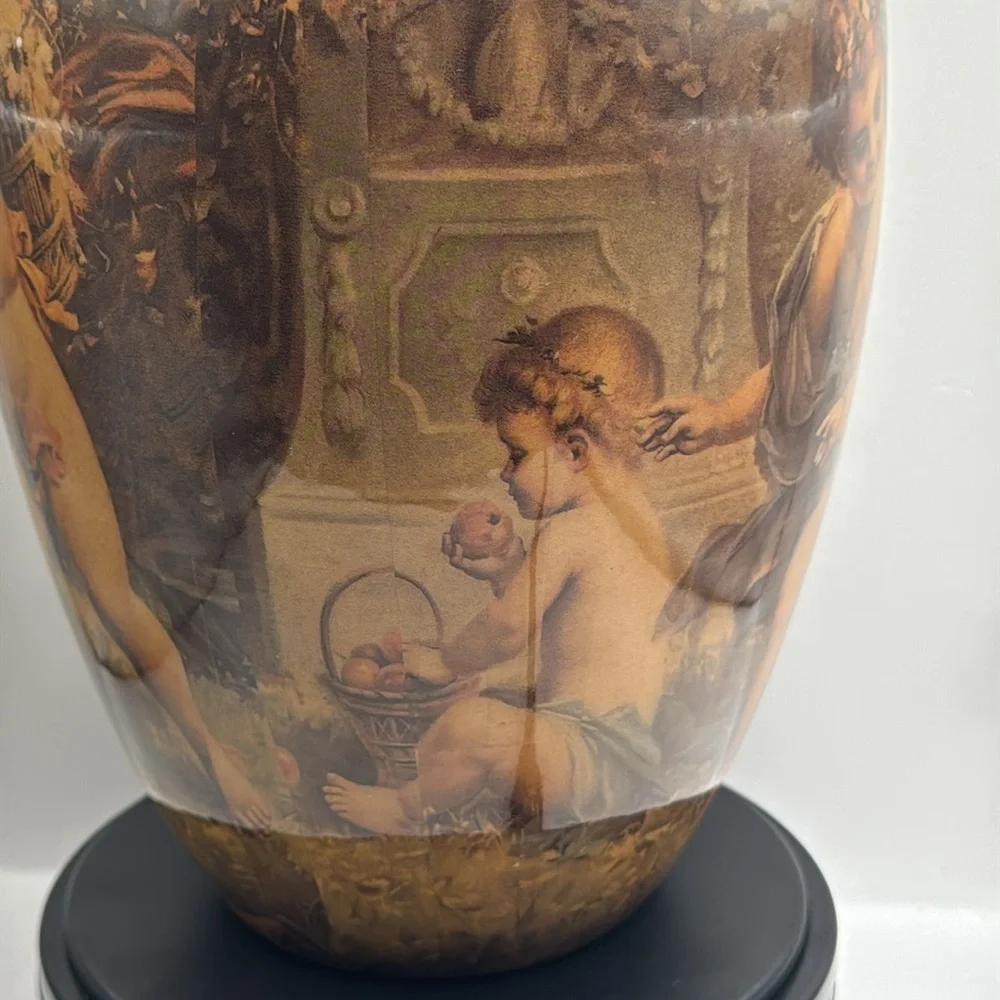 Vintage Enesco neutral angel Cherub Vase
